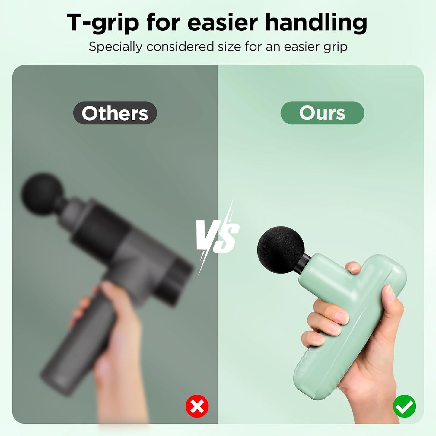 Mini Massage Gun, Powerful Handheld Muscle Massager for Muscle Relaxation, Deep Tissue Percussion Small Massage Gun Travel Massager with 4 Massage Heads Silent Brushless Motor, Black