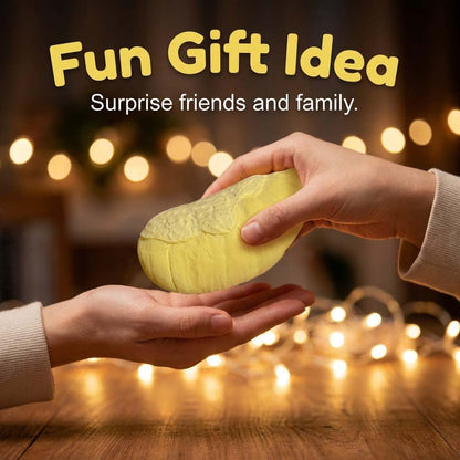 Peanut Shape Stress Relief Ball Soft Squeeze Fidget, TPR Anxiety Relief Hand Grip Decompression Ball for Office Desk Focus Relaxation Portable (1pc)