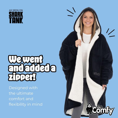 THE COMFY Original | From Shark Tank | Patented | Oversized Sherpa Wearable Blanket Hoodie| Gift for Women & Men | One Size