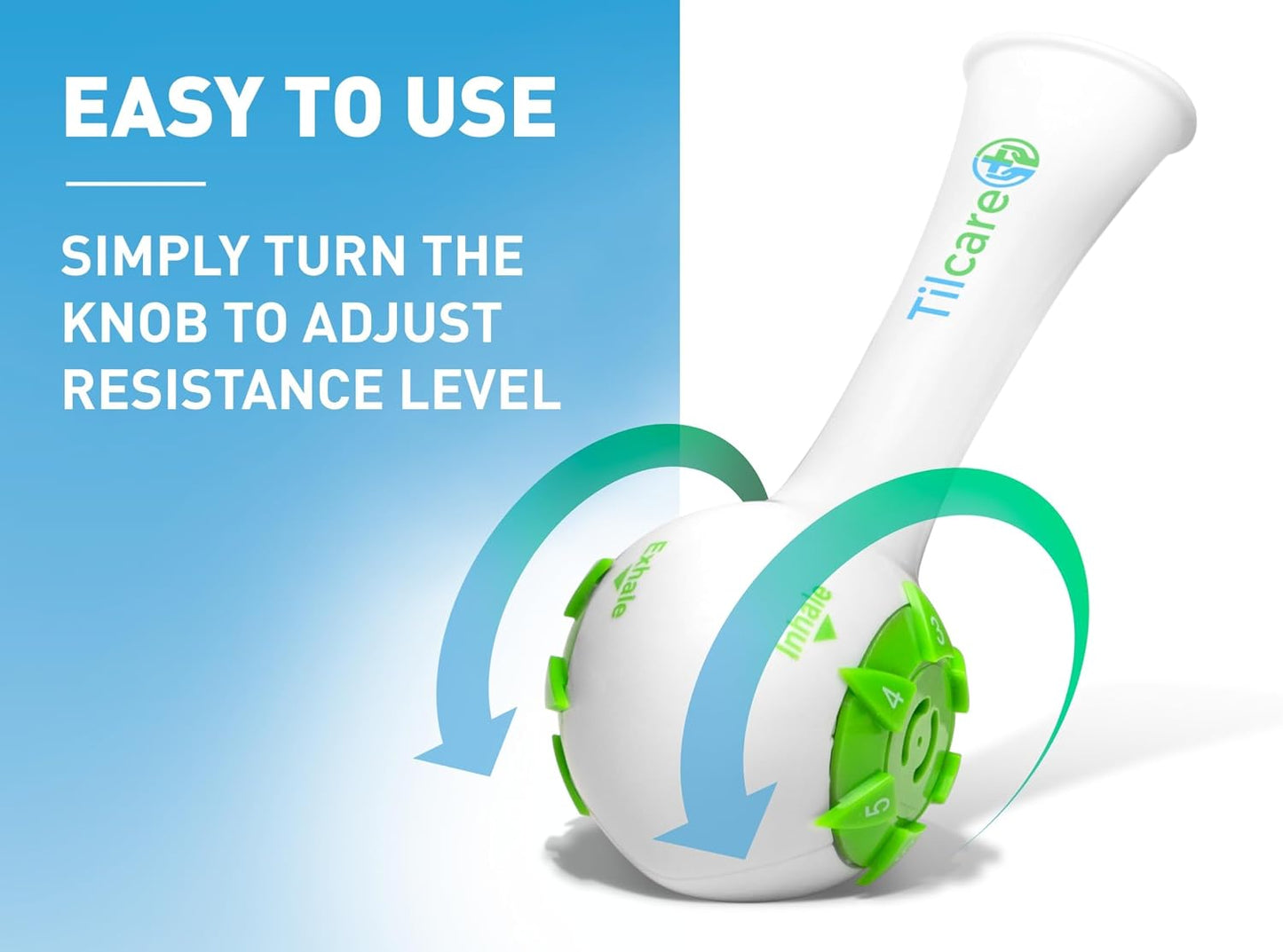 Breathing Trainer & Lung Trainer - Ideal Breathing Exercise Device for Lungs, Effective Breather Device & Lung Exerciser Device, Best Breathing Device & Lung Strengthener, Tilcare Respiratory Trainer