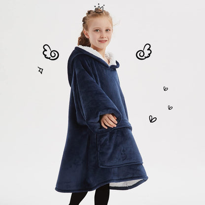 KFUBUO Wearable Blanket Hoodie for Adults Sherpa All Patterns Cat Oversized Sweatshirt Blanket with Pockets for Women