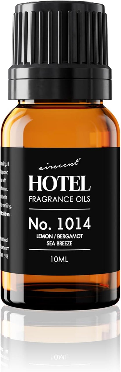 AirScent Hotel Diffuser Oil No. 1014 - Iconic 5-Star Hotel Blend - 120 mL | Lemon Bergamot Sea Breeze - Coastal Blend - Fragrance Oil for Ultrasonic and Waterless Diffusers and Crafting