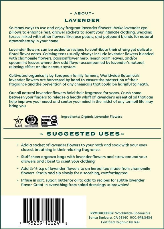 Worldwide Botanicals Organic Lemon Balm Tea, 1Lb - Loose Leaf Premium Herbal Tea | 100% Pure Lemon Balm Leaves | For Stress Relief and Good Digestion | Kosher