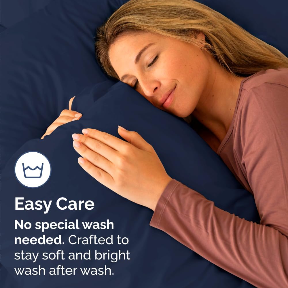 Standard Pillow Cases Set of 10 - Ultra Soft Hotel Quality Pillowcase Covers - Comfy, Cozy & Wrinkle Free - Shrink, Stain and Fade Resistant - Machine Washable Pillow Protectors - 10 Pcs Set - White - Colors B