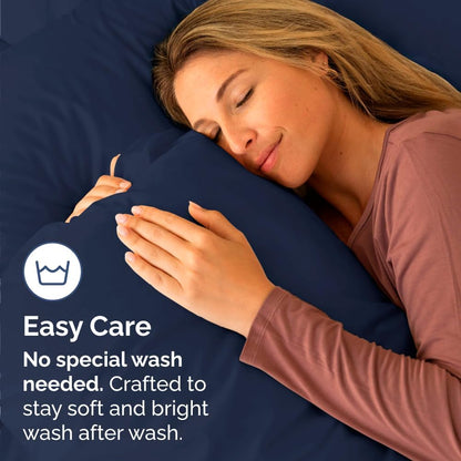 Standard Pillow Cases Set of 10 - Ultra Soft Hotel Quality Pillowcase Covers - Comfy, Cozy & Wrinkle Free - Shrink, Stain and Fade Resistant - Machine Washable Pillow Protectors - 10 Pcs Set - White - Colors B