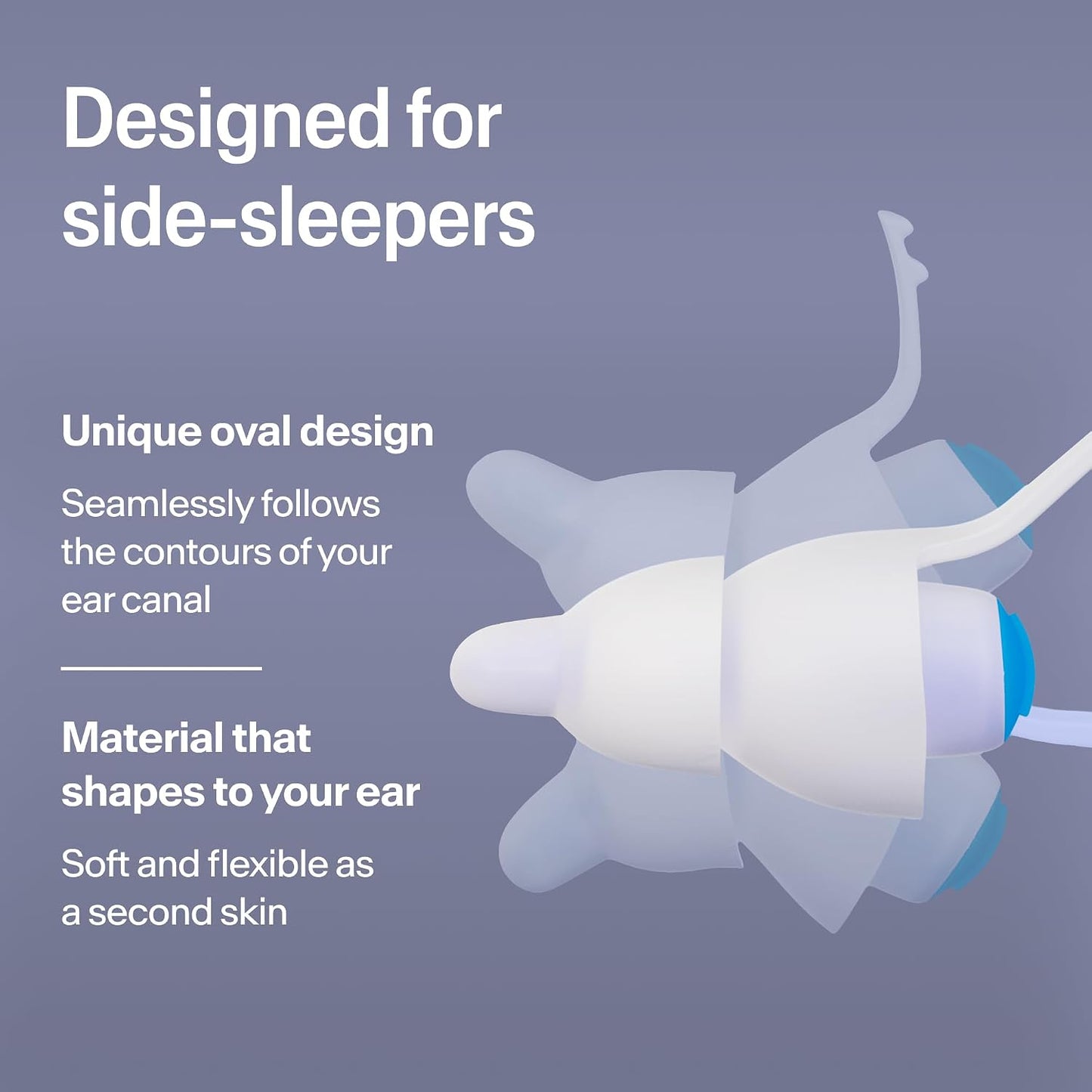 Alpine SleepDeep Earplugs for Sleeping – Side Sleepers & Snoring – Ultra-Soft Noise Reducing Earplugs – 27dB SNR – Hypoallergenic, Silicone-Free – 3 Pairs (S, M, L)