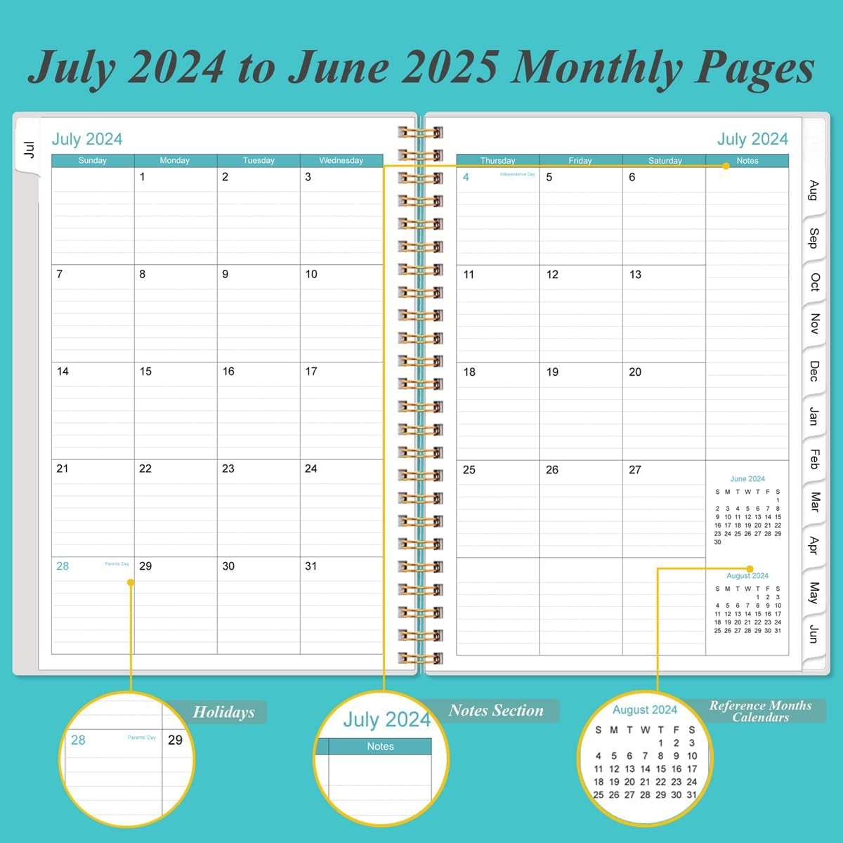Weekly Productivity Planner - 8" x 11" Dashboard Desk Pad/Planner, Habit Tracker, Spiral Undated Weekly Planner for Office/School/Home, 54 Weeks, Grey