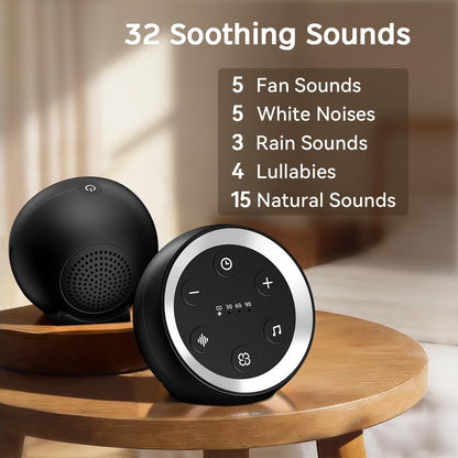 Sound Machine Baby Patter for Sleeping Cute White Noise Machine for Baby Kids Adults with 32 Soothing Sounds 32 Volume Levels Brown Noise Machine with 4 Timer Memory Funtion for Travel Office Privacy