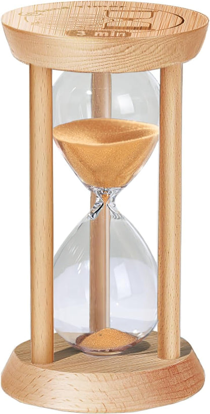 2 Minute Wooden Sand Timer,2 Min Hourglass, Small Sand Watch, Reloj De Arena, Hour Glass Sandglass for Home, Office, Decorative, Game, Classroom