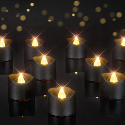 Homemory 24-Pack Flameless LED Tea Lights Candles Battery Operated, 200+Hour Fake Electric Candles TeaLights for Votive, Aniversary, Wedding Centerpiece Table Decor, Funeral, Halloween, Christmas