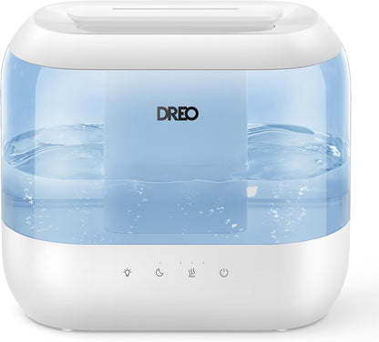 Dreo Humidifiers for Bedroom, 4L Top Fill for Large Room, 36H Runtime, 28 dB Quiet Supersized Cool Mist Air Humidifier for Baby Nursery, Plants, Indoor, Night Light, Easy to Clean & Fill, Black