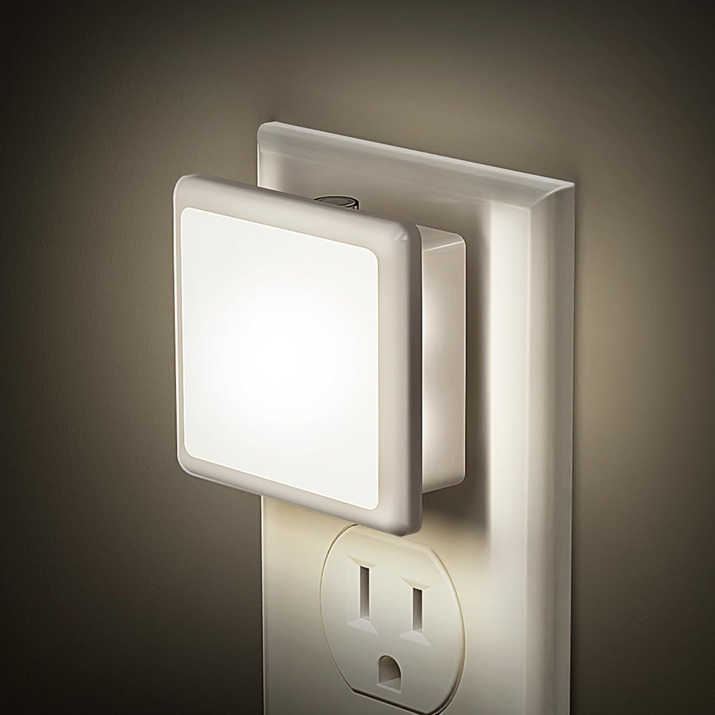 JandCase Amber Night Light[2 Pack], Night Lights Plug into Wall, LED Plug in Nightlight with Dusk-to-Dawn Sensor, 0.3W Dim Night Light for Sleep, Bedroom, Bathroom, Hallway, Non-dimmable