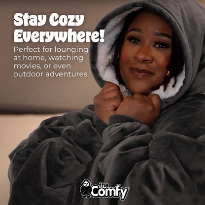 THE COMFY Original | From Shark Tank | Patented | Oversized Sherpa Wearable Blanket Hoodie| Gift for Women & Men | One Size