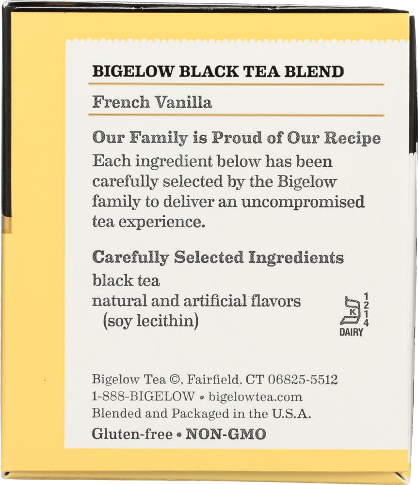 Bigelow Tea Black Tea 6 Flavor Variety Pack, Caffeinated Tea with Mint, Lemon, Constant Comment, English Teatime, Earl Grey, and Vanilla Chai, 20 Count Box (Pack of 6), 120 Total Tea Bags
