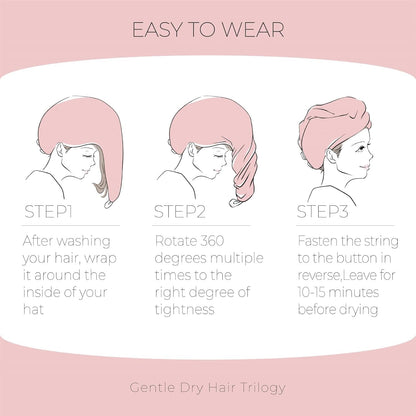 MaopaoBeauty Hair Towel Wrap for Women Long&Thick Hairs Head Wrap 1Pack Super Absorbent Hair Drying White Waffle Bath Towels for Curly Quick Dry Hair Drying Towels with Button