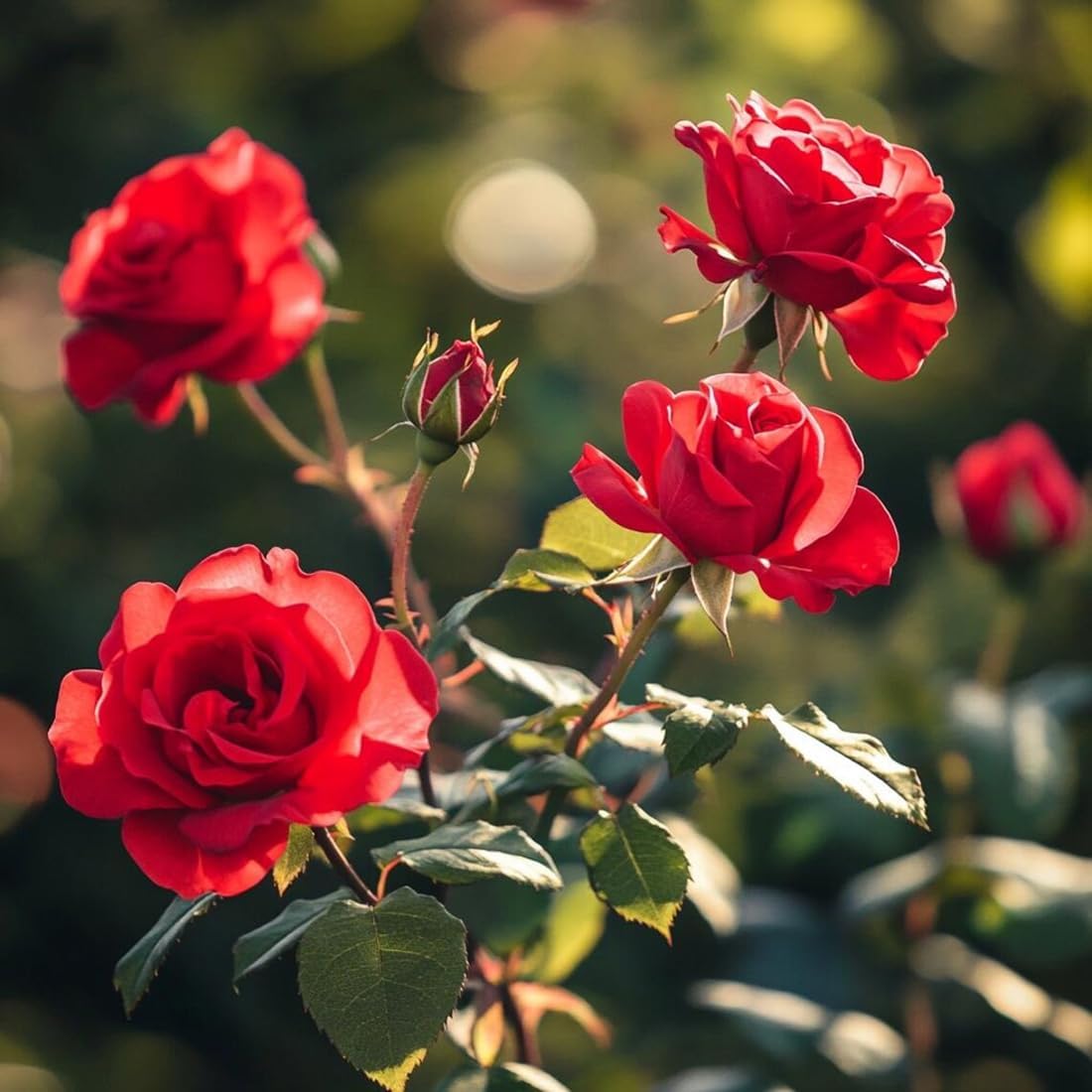 50+ Red Tea Rose Seeds Flowers Garden Planting