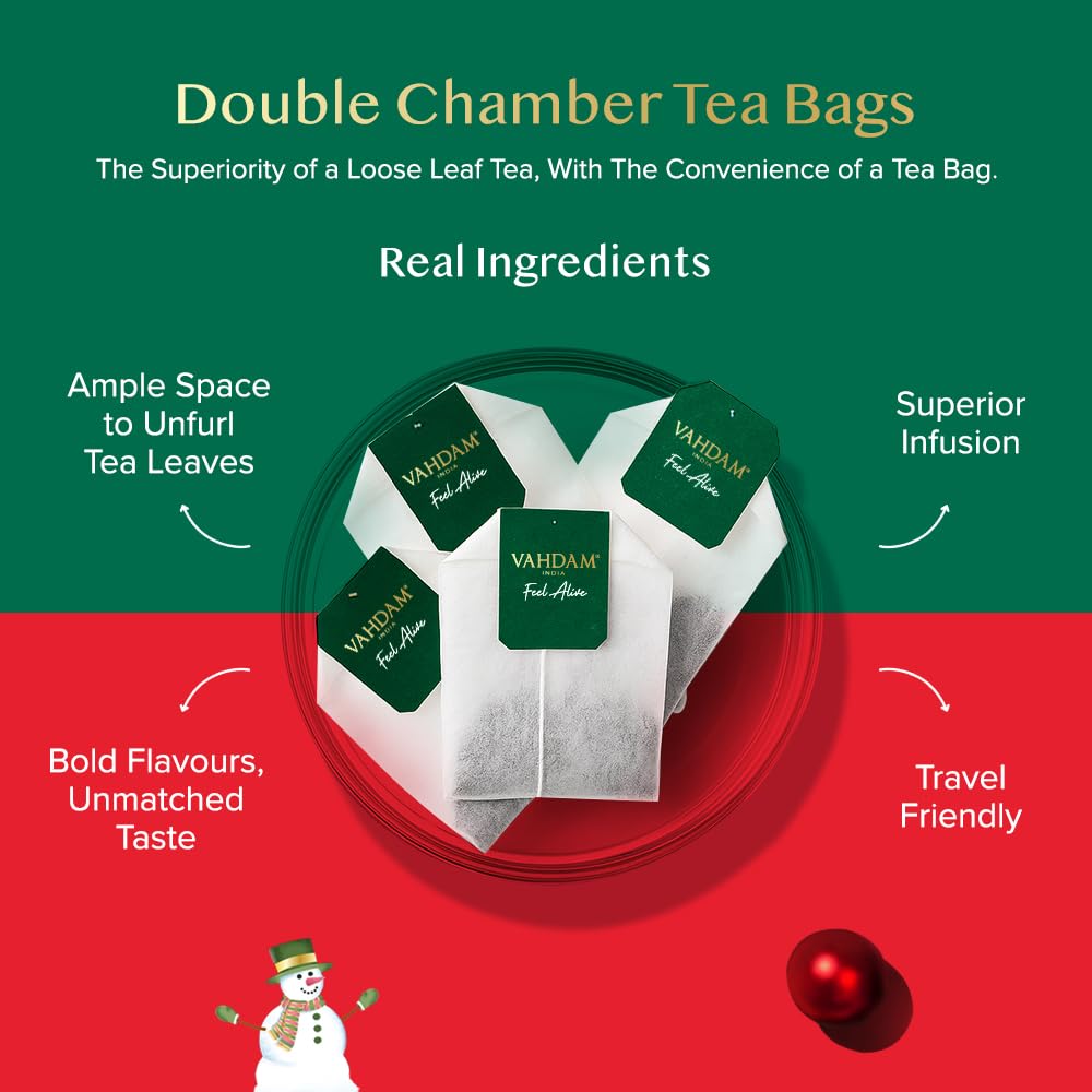 VAHDAM, Assorted Black Tea Loose Leaf Tea Gift Set (10 Flavors) Gift Ideas for Women & Men | Directly Sourced From Assam and Darjeeling | Resealable Ziplock Pouch