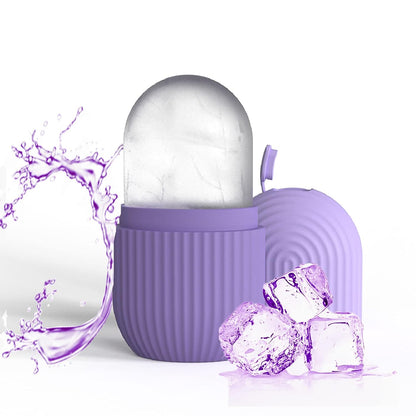 Joyeee Ice Face Roller, Reusable Silicone Mold Face Massage Eye Facial Beauty Skin Care Tools Apply Ice for Shrink Pores Anti Wrinkle Reduce Puffiness Improve Skin Elasticity, Striped