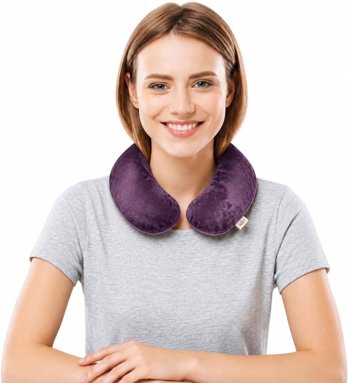 Kozi Weighted Neck Wrap - Microwavable Hot & Cold Therapy Pillow for Neck Pain, Migraine, and Muscle Stiffness Relief - Herbal Aromatherapy Heating Pad - Jute Fabric