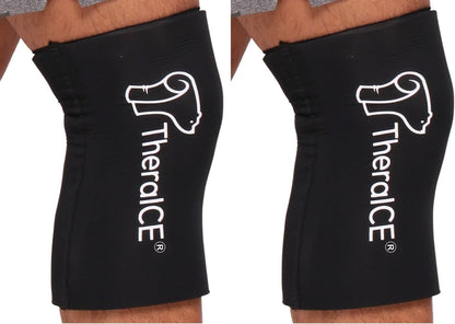 TheraICE Knee Ice Pack Wrap Compression Sleeve for Injuries | Reusable Gel Cold Packs Brace Plus Cold Wrap Recovery for Meniscus Tear, ACL Post Surgery, MCL Pain Relief Without Machine | Women & Men