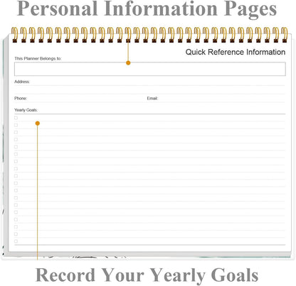 Weekly Productivity Planner - 8.5" x 11" Dashboard Desk Notepad Has 6 Focus Areas to List Tasks for Goals, Projects, Clients, Academic or Meal-Organize Your Daily Work Efficiently, 54 Weeks, Green