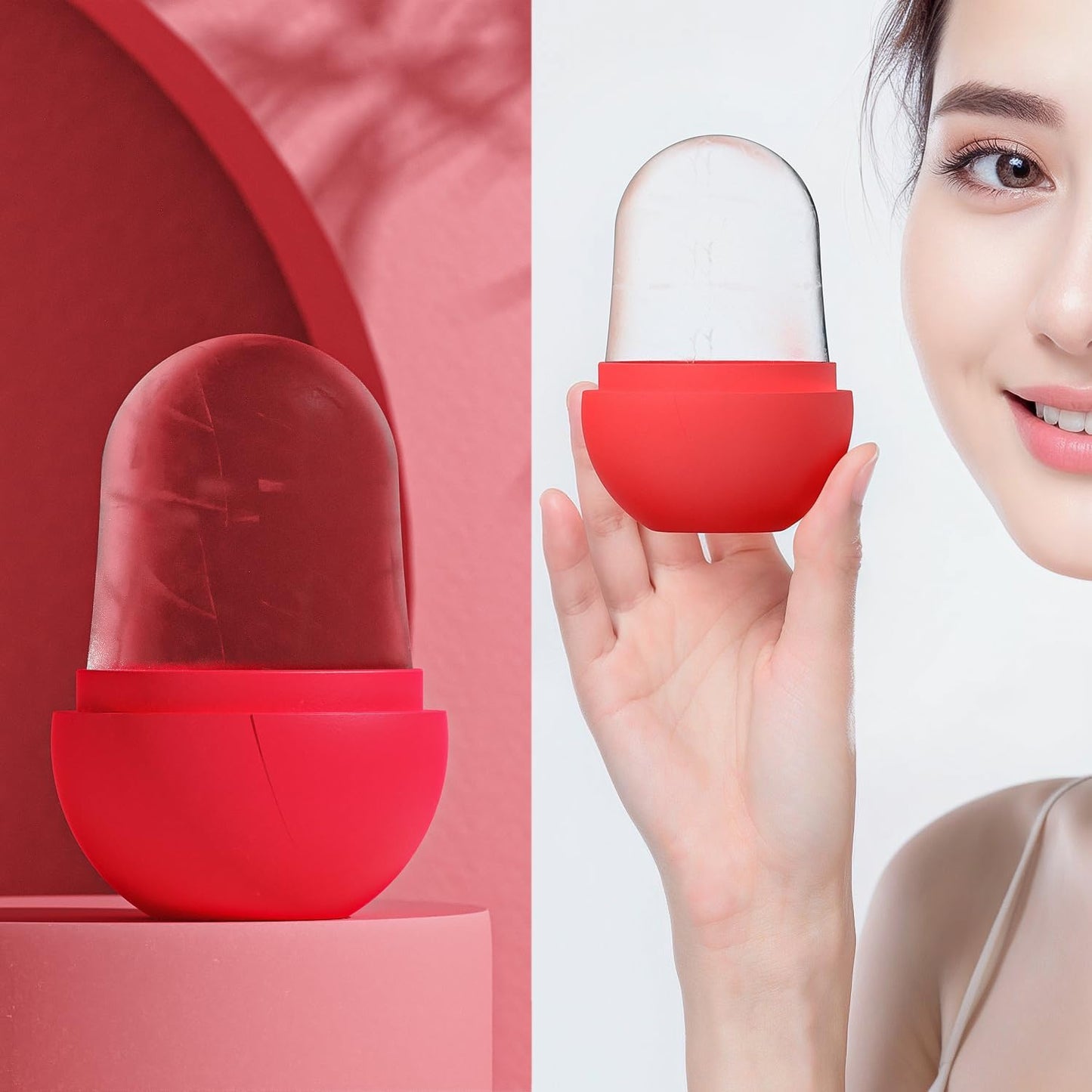 Silicone Ice Mold Facial Rollers, Beauty Ice Roller, Relieve Fine Wrinkles