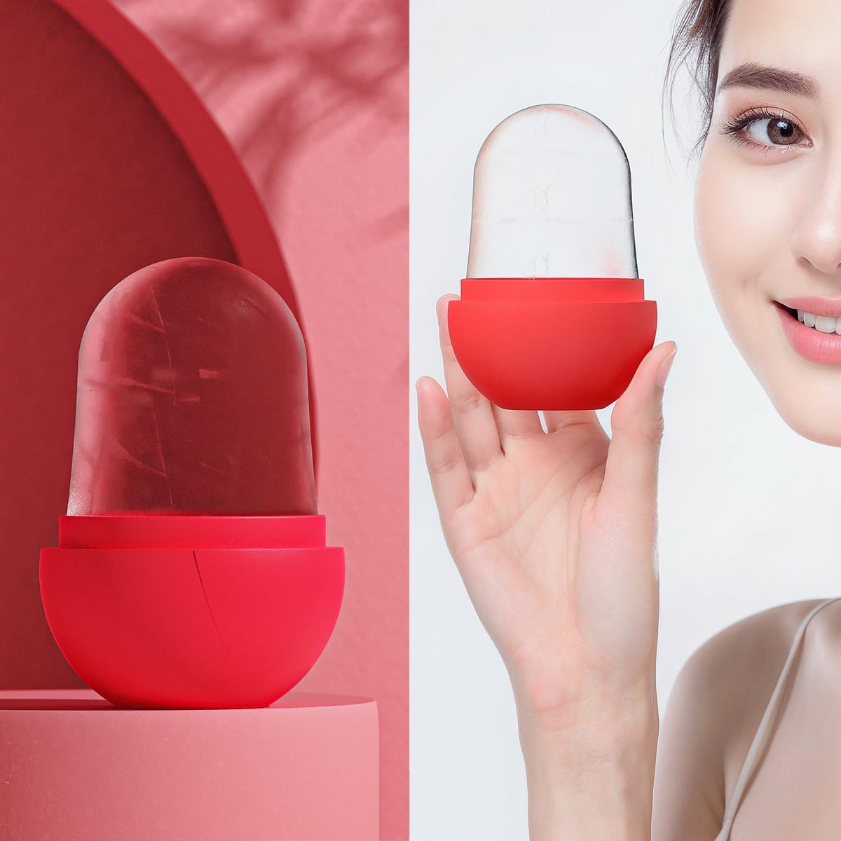 Silicone Ice Mold Facial Rollers, Beauty Ice Roller, Relieve Fine Wrinkles