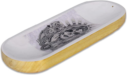 Bless-International Traditional-Handmade-Tray-Burner Wooden-Trat-Incense-Stick-Holder Ash-Catcher-Stand for-Aromatherapy-Meditation-Yoga 11x4x1.22 Inches (Wooden Tray)