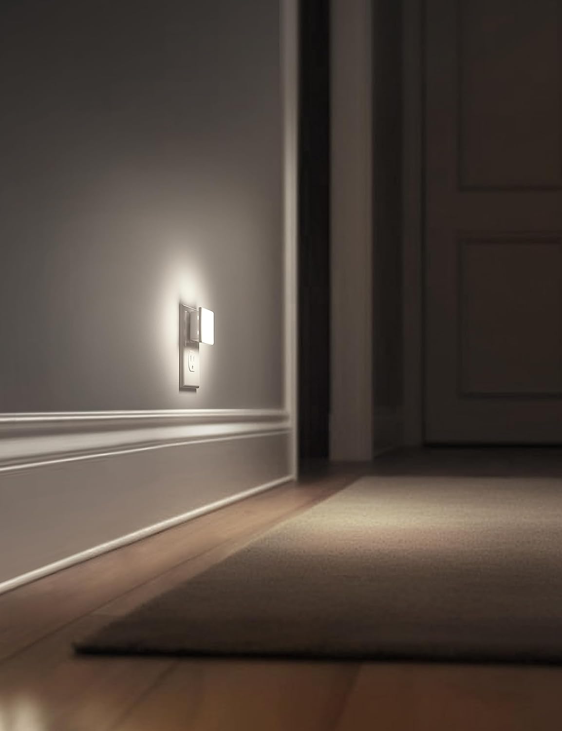 L LOHAS LED Night Lights Plug into Wall,[6-Pack] Plug in Night Light,Dusk to Dawn Sensor, 1800K Amber Light,0.3W Bright Nightlight Auto-On/Off for Adults Bedroom Bathroom Hallway Halloween