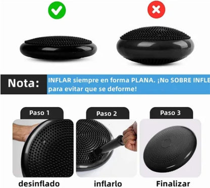 Balance Disc Training Dynadisc, PVC Core Strengthening Workout Cushion Non Slip 34cm Stability Disc with Inflator for Balance Training Massage