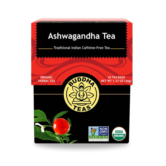 Buddha Teas Organic Ashwagandha Tea - Herbal Tea, Caffeine Free
