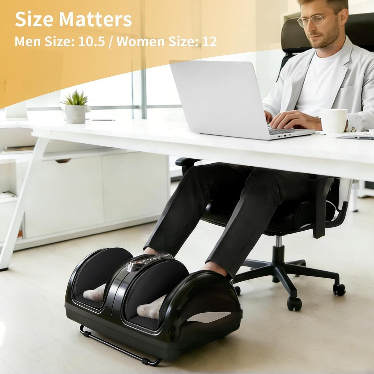 TISSCARE Shiatsu Foot Massager with Heat, FSA Eligible HSA Foot Massager for Plantar Fasciitis, Neuropathy, Circulation and Pain Relief, Massage Feet at Home/Office, Gift for Men and Women