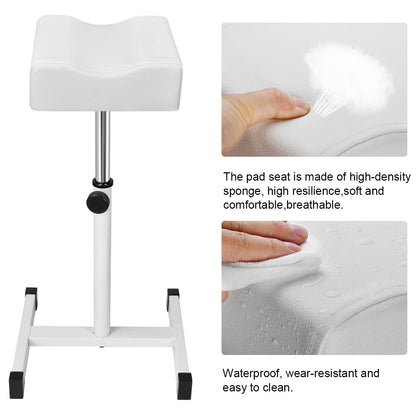 FLOLXNB Pedicure Manicure Footrest, Foot Massage Manicure Nail Beauty Stool Stand, Adjustable Height Footstool for Home Beauty Salon Spa Tattoo (Pink)