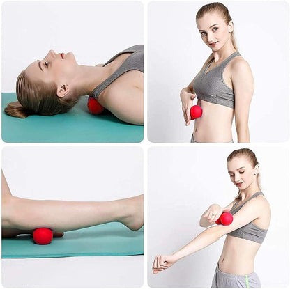 WOVTE Massage Lacrosse Ball for Sore Muscles, Shoulders, Neck, Back, Foot, Body, Deep Tissue, Trigger Point, Muscle Knots, Yoga and Myofascial Release (Blue)