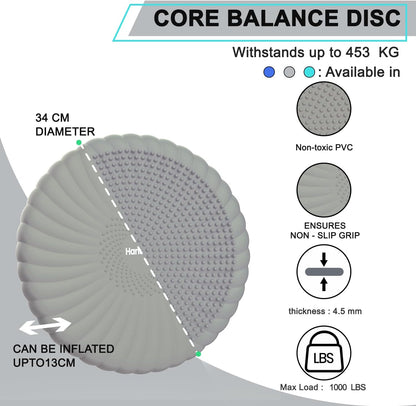 Wobble Cushion Core Balance Disc, Wiggle Seat for Sensory Kids to Stay Focused, Non-slip Balance Pads with Inflation Pump for Physical Therapy & Core Strength