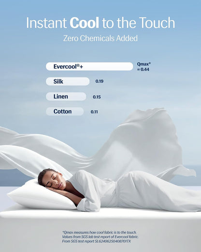 REST® Evercool®+ Cooling Pillowcases for Hot Sleepers, Standard, 2PCS
