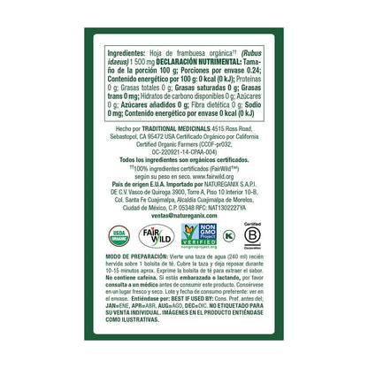 Traditional Medicinals Organic Raspberry Leaf Herbal Tea, Eases Menstrual Cramps & Supports Healthy Pregnancy, 16 Tea Bags (Pack of 2)