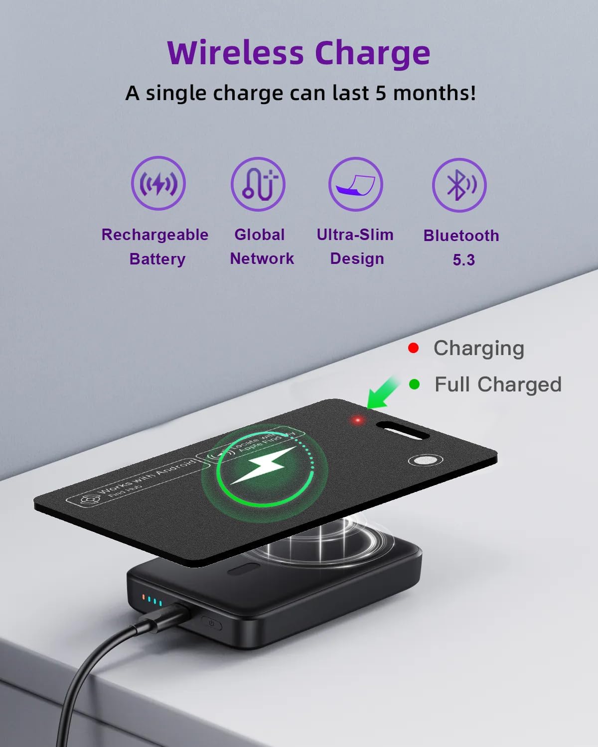 Wallet Tracker Card, Bluetooth Tracking Card (iOS & Android)