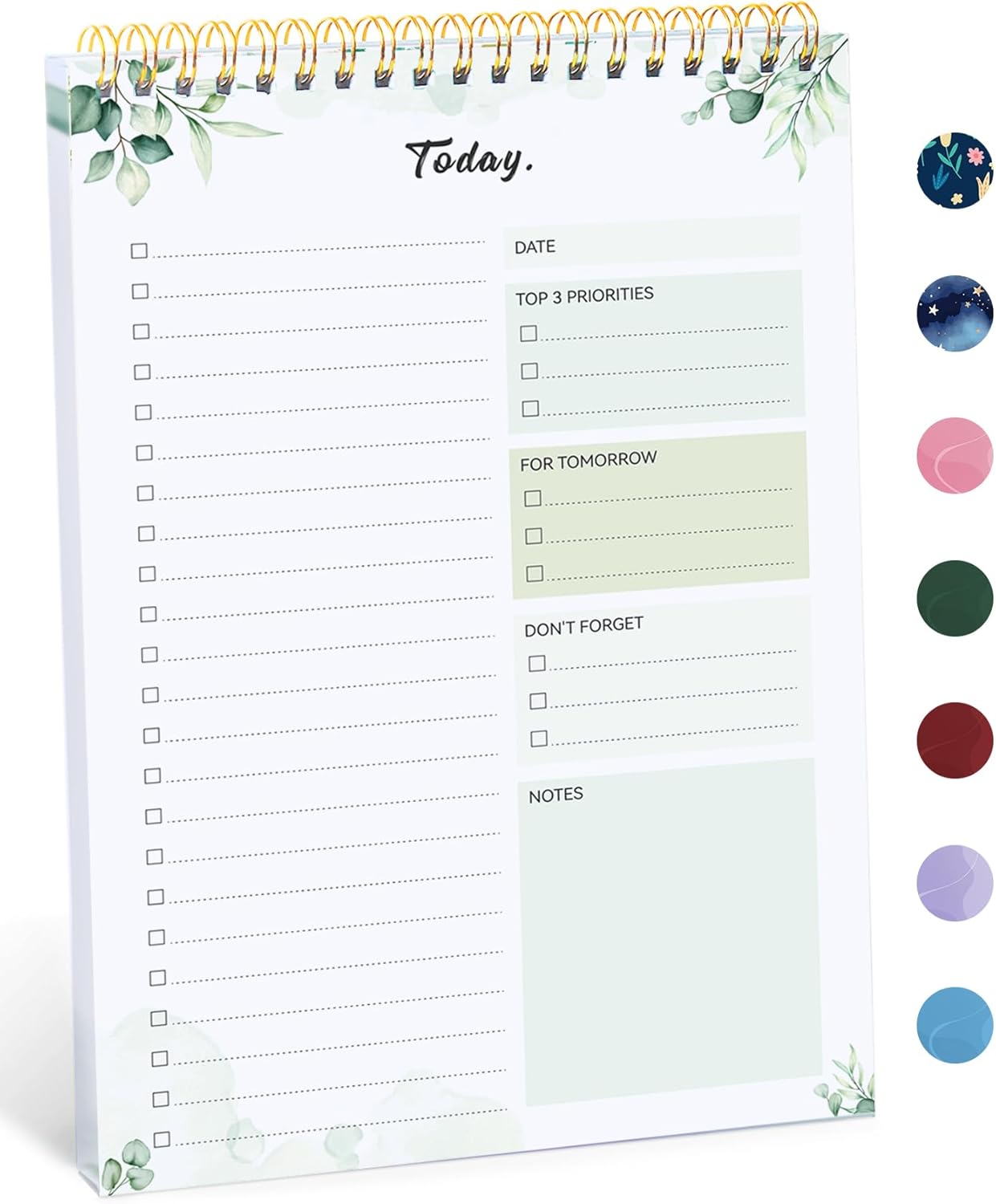 Taja To Do List Notepad - To Do List Notebook for Work with 52 Sheets, 9.8" x 6.5", Undated Daily Planner Perfect for Daily Tasks and Goal Setting, Notepad Suitable for Office, Home & School - Violet Dream