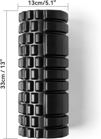 Krightlink Foam Roller High Density 13" Patented Exercise Roller for Deep Tissue Muscle Massage, Muscle Massage and Myofascial Trigger Point Release, Relieves Muscle Pain, Improves Mobility (Orange)
