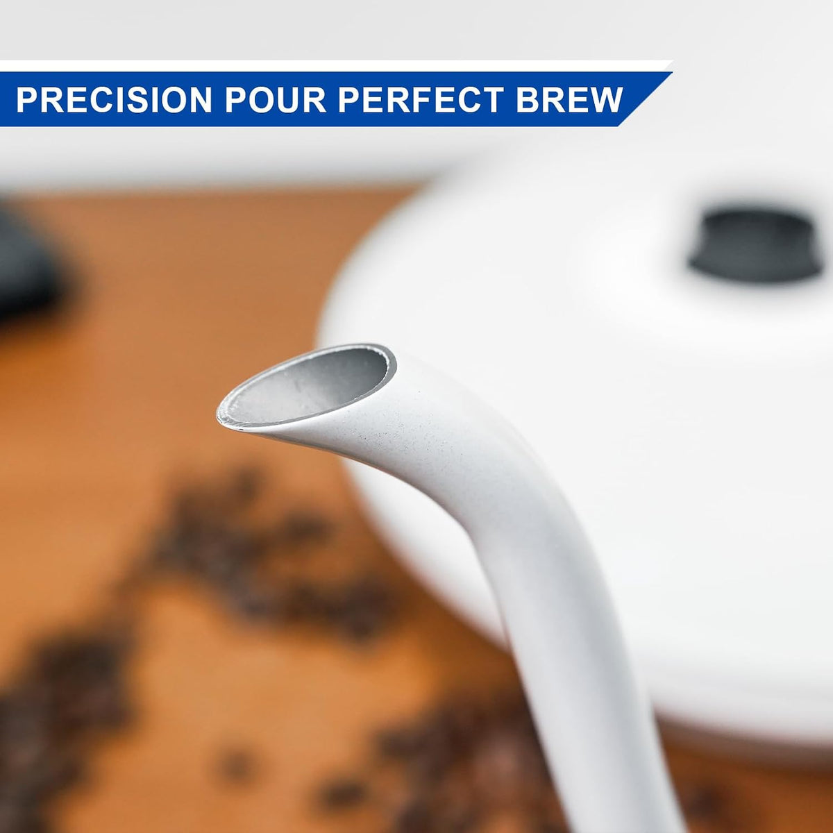 Bonavita 1L Digital Variable Temperature Gooseneck Electric Kettle for Coffee Brew and Tea Precise Pour Control, 6 Preset Temps, Café or Home Use, 1200 Watt, LED Panel, Stainless Steel
