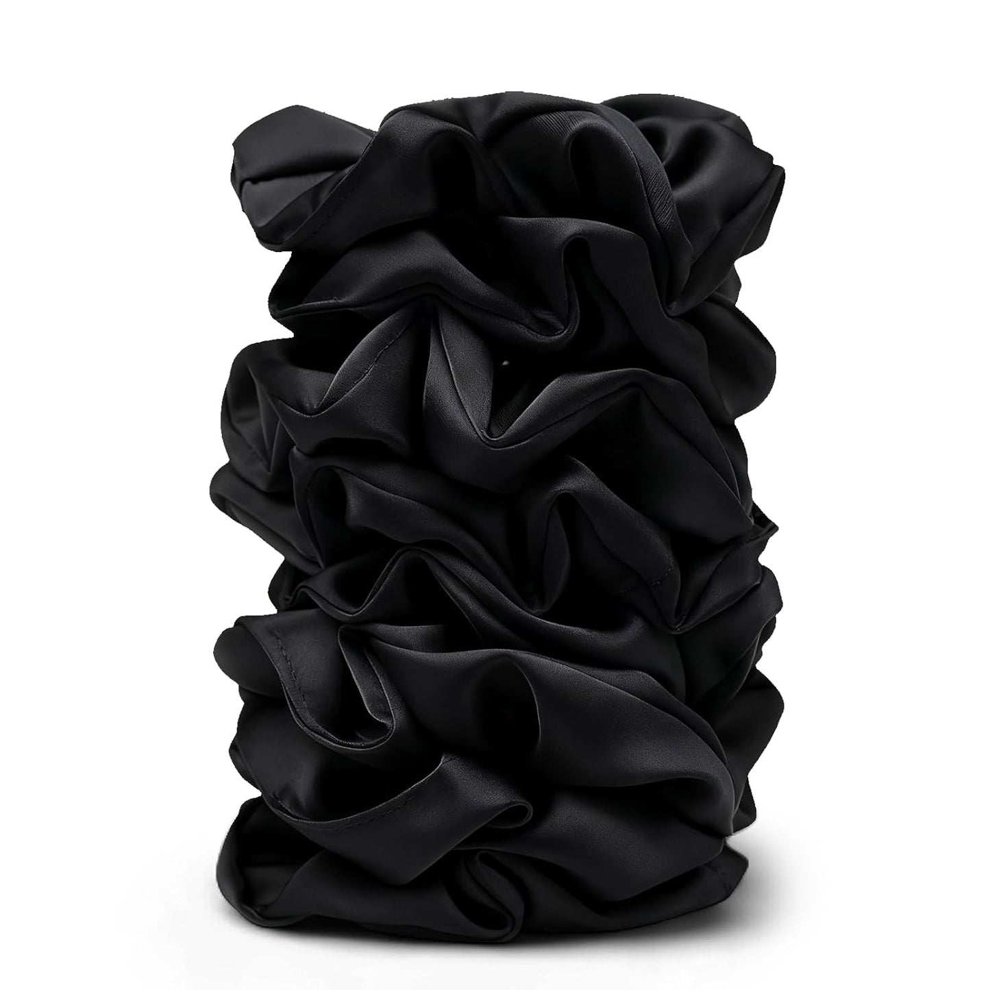 Satin Scrunchies for Women – 8PCS Blush & Brown Silk Hair Ties Set – No Crease, Frizz-Free, Gentle Elastic Hair Bands, Soft & Stylish Everyday Hair Accessories Gifts
