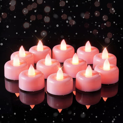 Amagic 12/24/50/100/150Pack Flameless LED Tea Lights Candles Battery Operated, Electric Fake Tealight Candles for Votive, Halloween, Christmas, Home Decor, Wedding, Table Decor (12Pack)