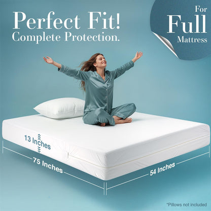 Utopia Bedding Mattress Protector Zippered Twin XL Size, 100% Waterproof Bed Bug and Dust Mite Proof Mattress Encasement, Absorbent 6 Sided Mattress Cover