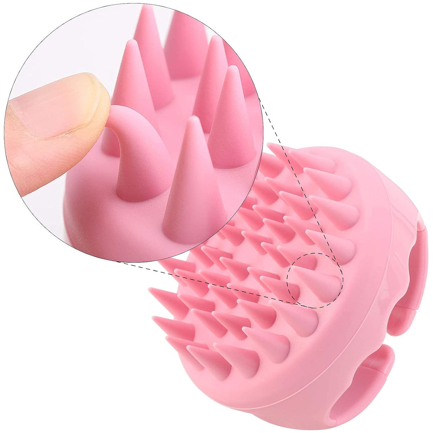 3 Pcs Silicone Scalp Massager & Shampoo Brush, Handheld Scalp Scrubber Cleansing Brush for Shower