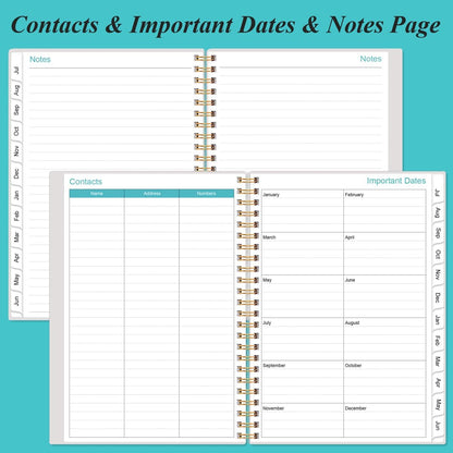 Weekly Productivity Planner - 8" x 11" Dashboard Desk Pad/Planner, Habit Tracker, Spiral Undated Weekly Planner for Office/School/Home, 54 Weeks, Grey