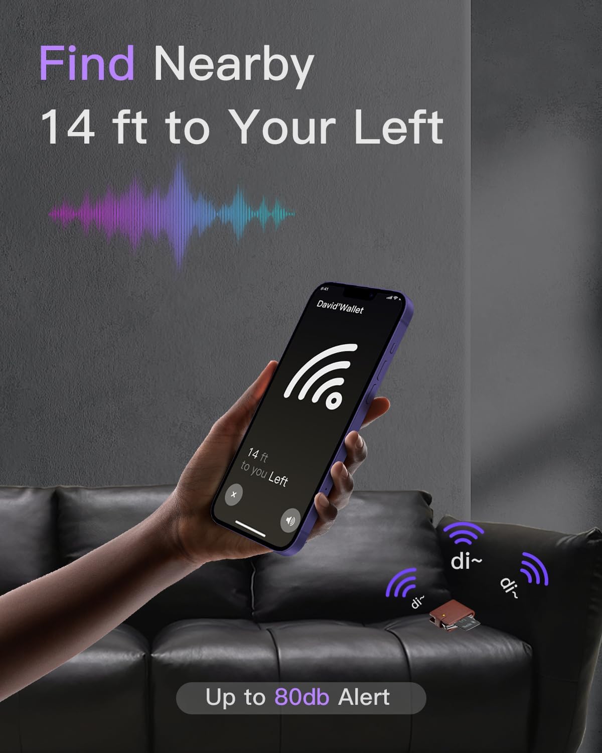 Apple MFI Tracking Card Rechargeable, Tracker for Find My(iOS Only)
