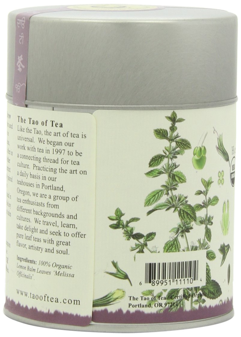 The Tao of Tea, Lemon Balm Herbal Tea, Loose Leaf, 2.0 Ounce Tin
