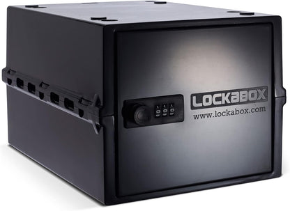 Lockabox One™ | Premium Lock Box | Medium Combination Lock Box For Food, Medicine & Home Safety | External Size 12 x 8 x 6.6 inches (Crystal)