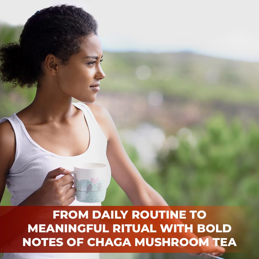 50 Bags Chaga Tea Chaga Mushroom Tea Herbal (Inonotus Obliquus) - 50 Count 1.5g Bags Herb